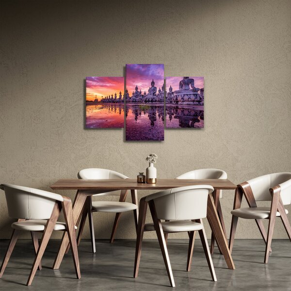Obraz - Budhovia v západe slnka (90x60 cm)