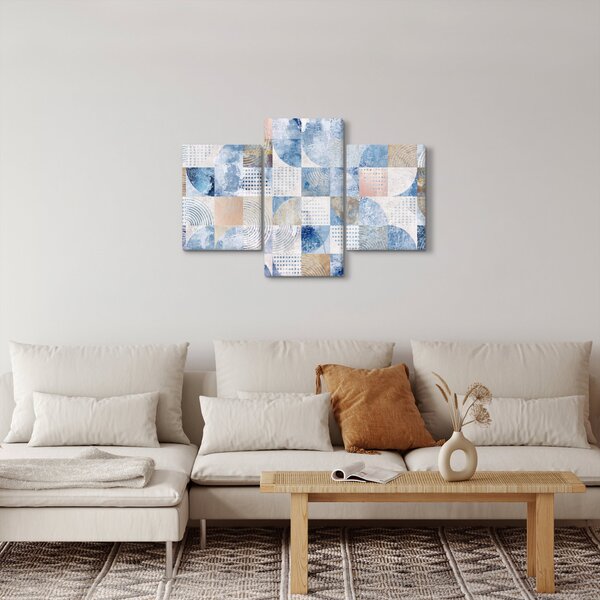 Obraz - Geometrické tvary na stene (90x60 cm)