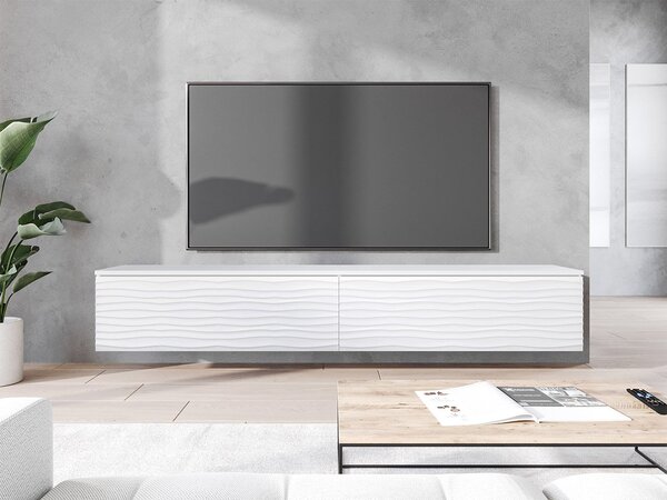 Mirjan24 TV stolík/skrinka Dlone 180 MDF, Farby: čierny grafit / dub wotan, Osvetlenie: bez osvetlenia 5903211366604