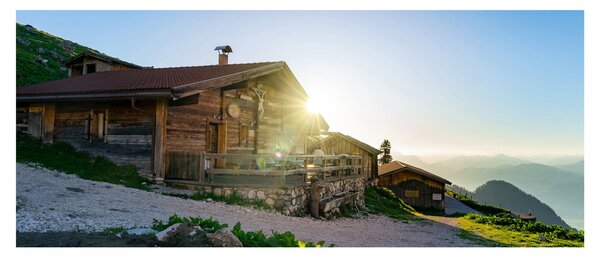 Obraz - Ráno v alpách, Tirolsko (120x50 cm)