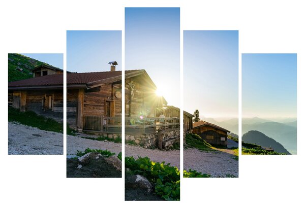 Obraz - Ráno v alpách, Tirolsko (150x105 cm)