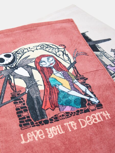 Sinsay - Bavlnené uteráky 2 ks Nightmare Before Christmas - viacfarebná