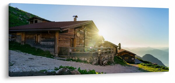 Obraz - Ráno v alpách, Tirolsko (120x50 cm)