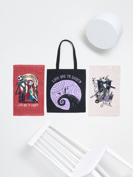 Sinsay - Bavlnené uteráky 2 ks Nightmare Before Christmas - viacfarebná