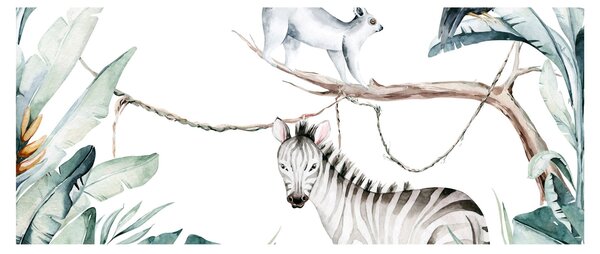 Obraz - Exotické zvieratká (120x50 cm)