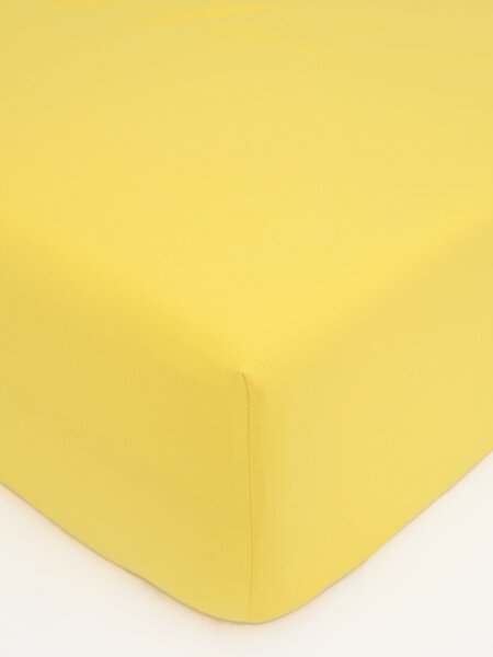 Jersey plachta do postieľky Classic 60 x 120 cm – žltá