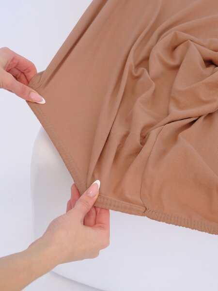 Jersey plachta do postieľky Classic 60 x 120 cm – terakota