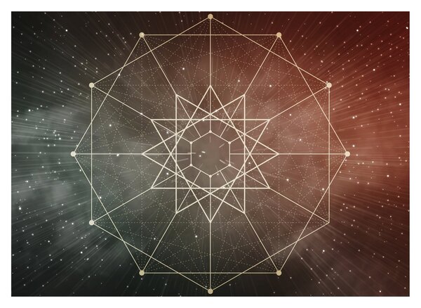 Obraz - Vesmírny dodecagram (70x50 cm)