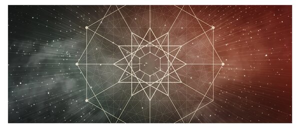 Obraz - Vesmírny dodecagram (120x50 cm)