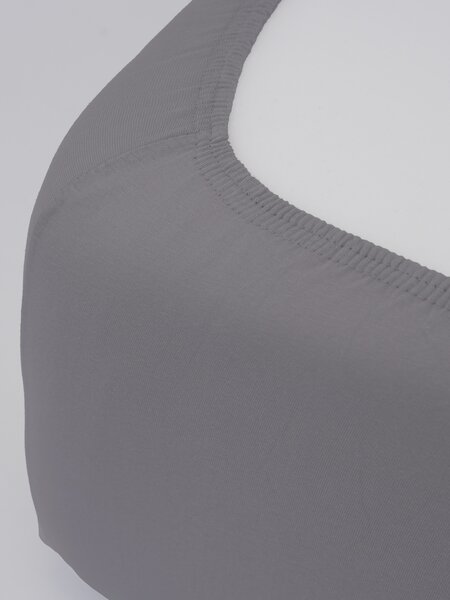 Jersey plachta do postieľky Classic 60 x 120 cm – tmavo sivá