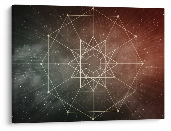 Obraz - Vesmírny dodecagram (70x50 cm)
