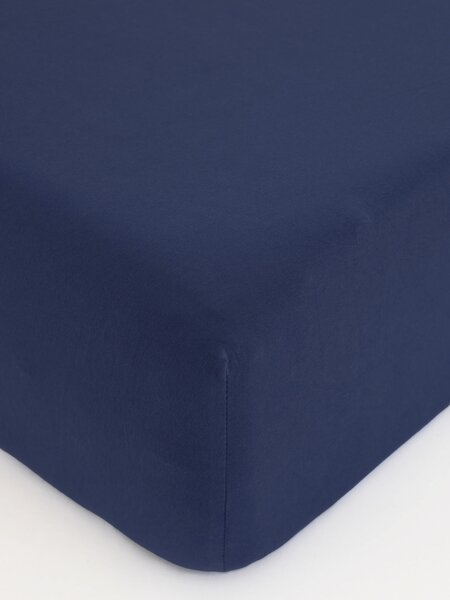 Jersey plachta do postieľky Classic 60 x 120 cm – tmavo modrá