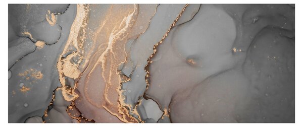 Obrázok - Šedo-zlatý mramor (120x50 cm)
