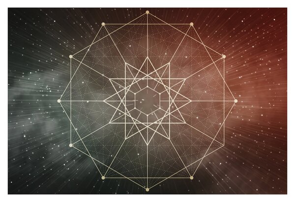 Obraz - Vesmírny dodecagram (90x60 cm)