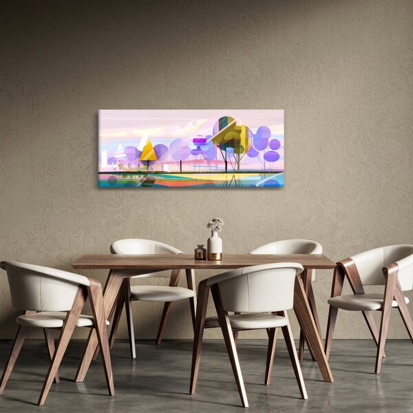 Obraz - Abstrakcia, krajina (120x50 cm)
