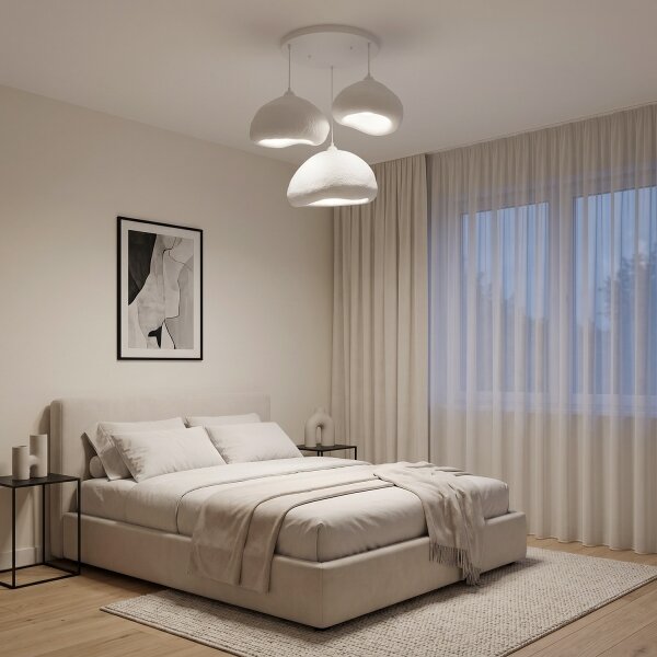 Brilagi - Závesný luster na lane WABI SABI 3xE27/40W/230V pr. 82 cm biely