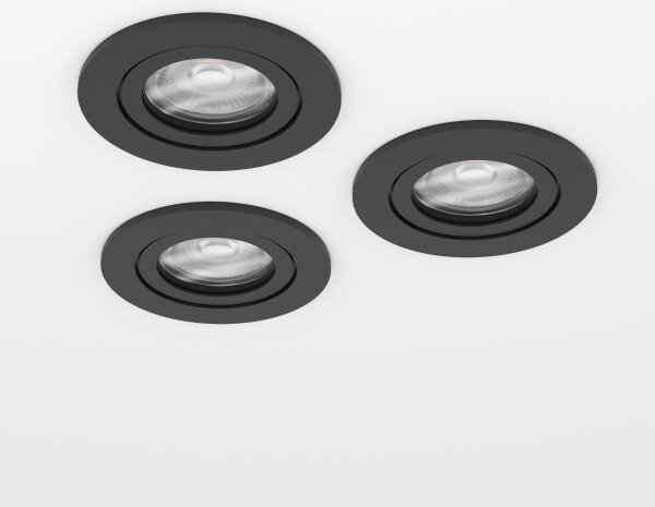 Eglo 902257 - SADA 3x LED podhľadové bodové svietidlo BARRANCO 1xGU10/4,5W/230V čierna
