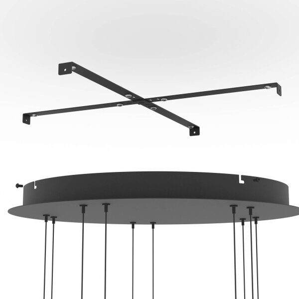 Eglo 390434 - LED stmievateľný luster na lanku HORTUNAS 5xLED/5,8W/230V čierna/dymová