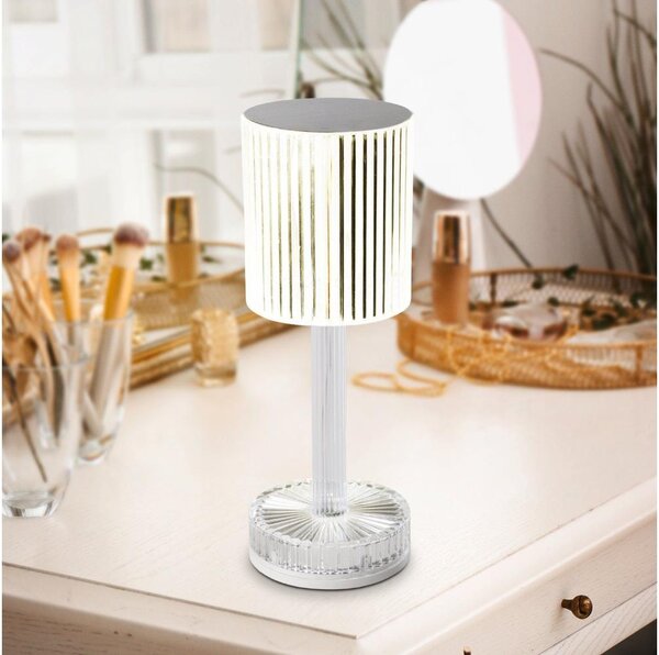 Eglo 75817 - LED RGB stmievateľná nabíjateľná stolná lampa LUCIGNANO LED/800mAh číra