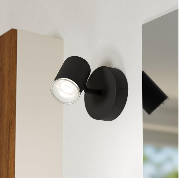 Eglo 901964 - Kúpeľňové nástenné bodové svietidlo CONSUMA 1x GU10/5W/230V IP44 čierna