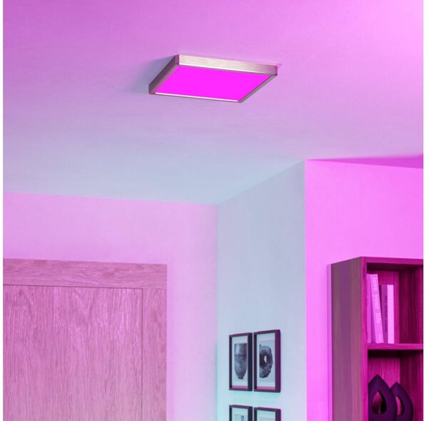 Eglo 901384 - LED RGBW stmievateľné kúpeľňové stropné svietidlo FUEVA-Z LED/13,5W/230V 29,5cm IP44 chróm