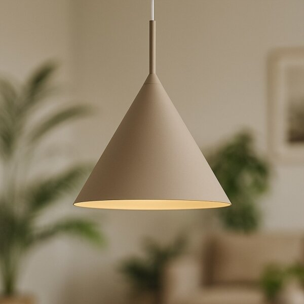 Luster na lanku CAPITAL 1xGX53/15W/230V priemer 32 cm béžová