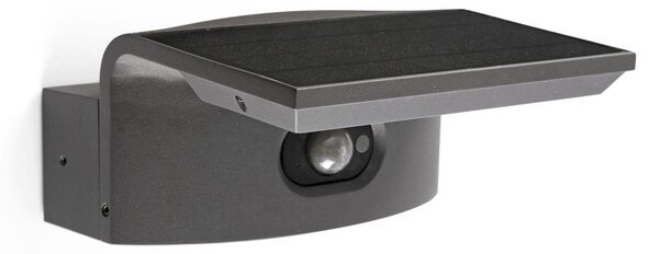 FARO 74456 - LED solárne nástenné svietidlo so snímačom pohybu LUMA LED/5W/3,7/230V IP65 antracit