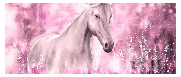 Obraz - Maľovaný kôň (120x50 cm)