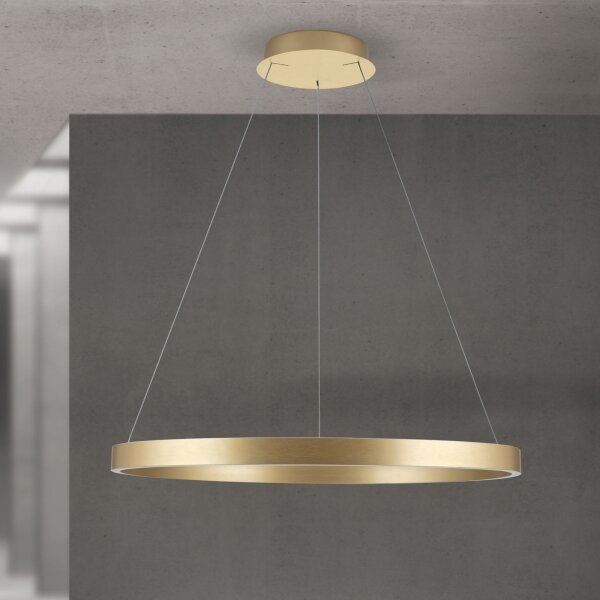 Orion- stmievateľný LED luster na lanku KOLK LED/80W/230V 2700/3000/4000K priemer 80 cm zlatý