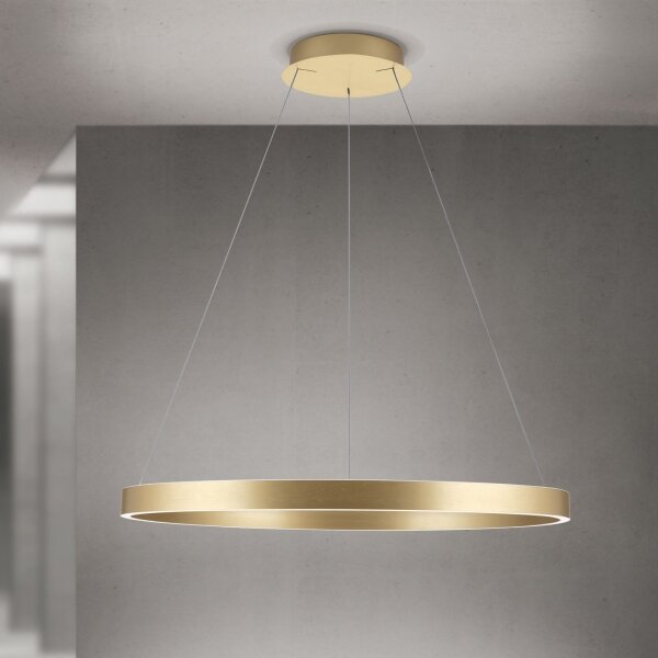 Orion- stmievateľný LED luster na lanku KOLK LED/80W/230V 2700/3000/4000K priemer 80 cm zlatý