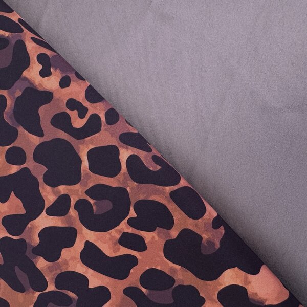 Metráž Softshell digital 280g - Leopard hnedý