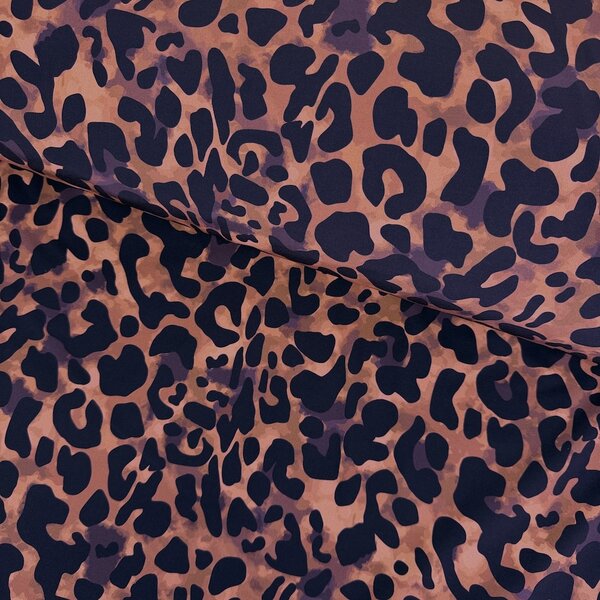 Metráž Softshell digital 280g - Leopard hnedý