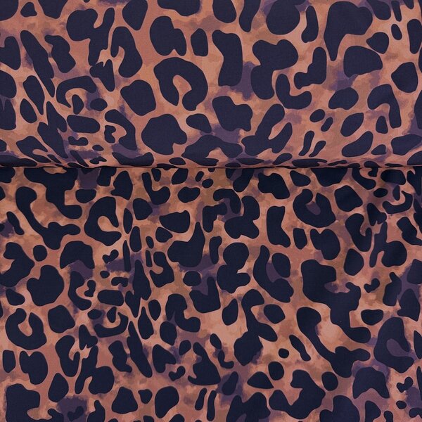 Metráž Softshell digital 280g - Leopard hnedý