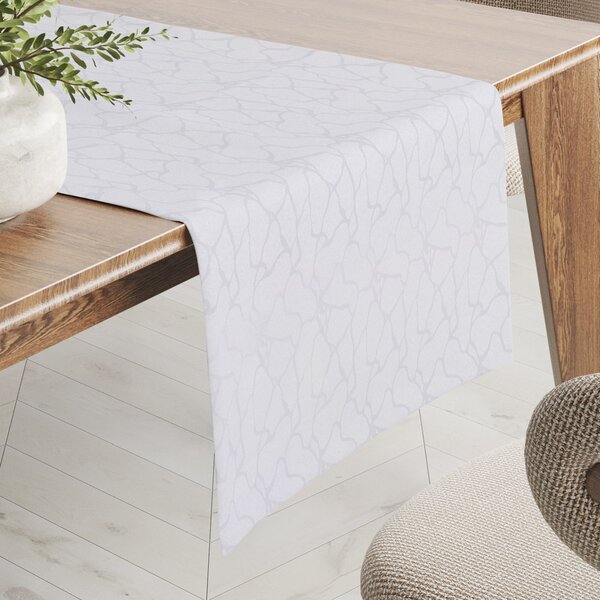 Biante Dekoračný behúň na stôl Monako PM-123 Mramor biely 20x120 cm