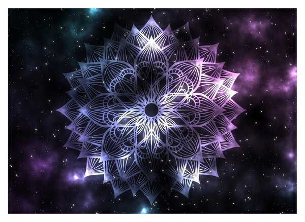 Obraz - Lotusová mandala vo vesmíre (70x50 cm)