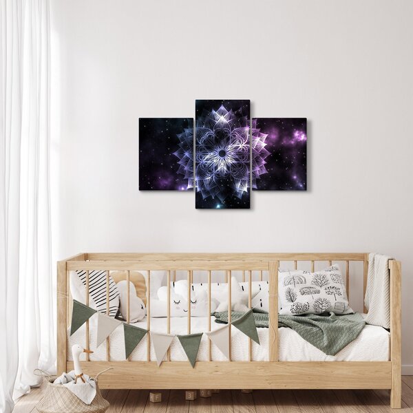 Obraz - Lotusová mandala vo vesmíre (90x60 cm)
