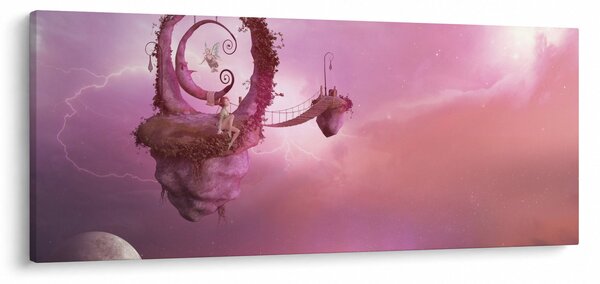 Obraz - Víla na plávajúcom ostrove (120x50 cm)