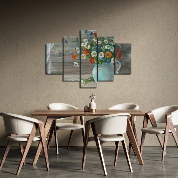 Obraz - Lúčne kvety, olejomaľba (150x105 cm)