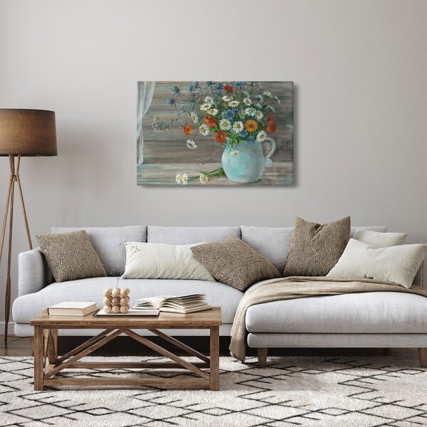 Obraz - Lúčne kvety, olejomaľba (90x60 cm)