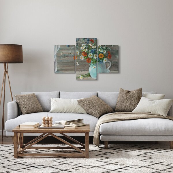 Obraz - Lúčne kvety, olejomaľba (90x60 cm)