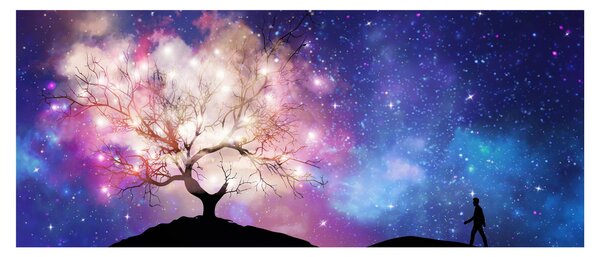 Obraz - Vesmírny strom (120x50 cm)