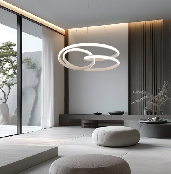 LED luster na lanku RIBBON LED/42W/230V béžový