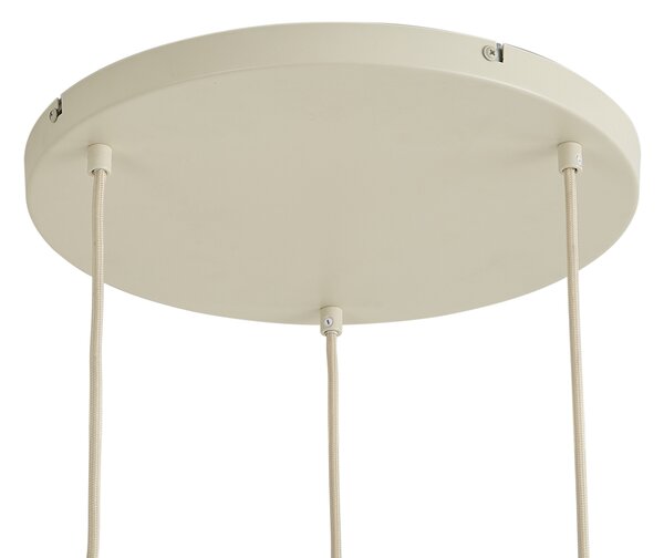 Japandi závesná lampa béžová s ľanovým tienidlom 3-svetlá - Fedde