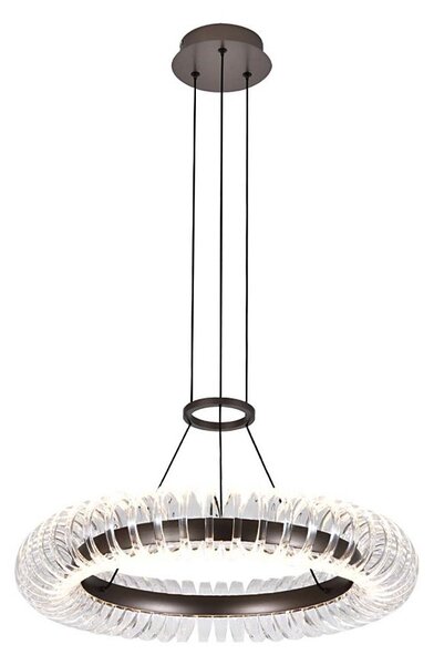 LED luster na lanku ALBA LED/39W/230V sivá/číra