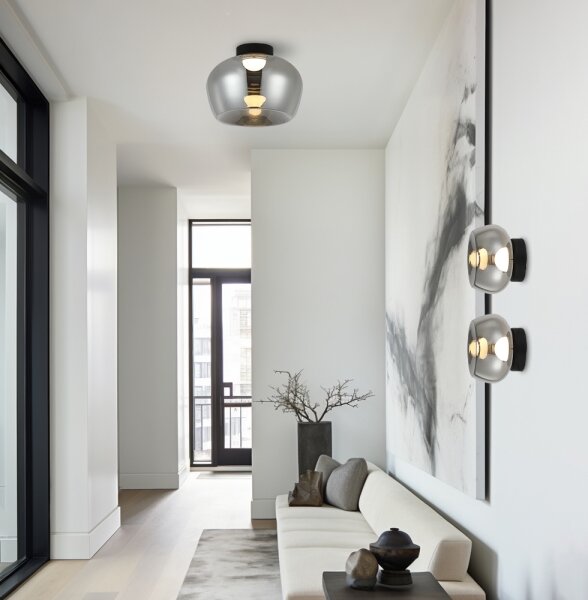 LED stropné svietidlo NADIA LED/9W/230V pr. 16 cm dymové/čierne