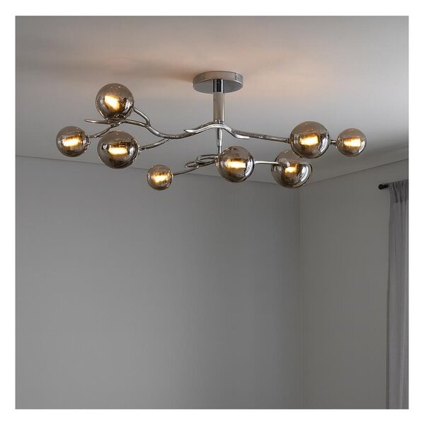 Brilagi - LED prisadený luster MISTEL 9xG9/3W/230V čierny chróm/dymová