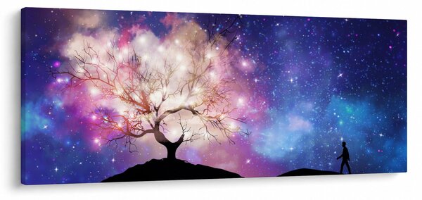 Obraz - Vesmírny strom (120x50 cm)