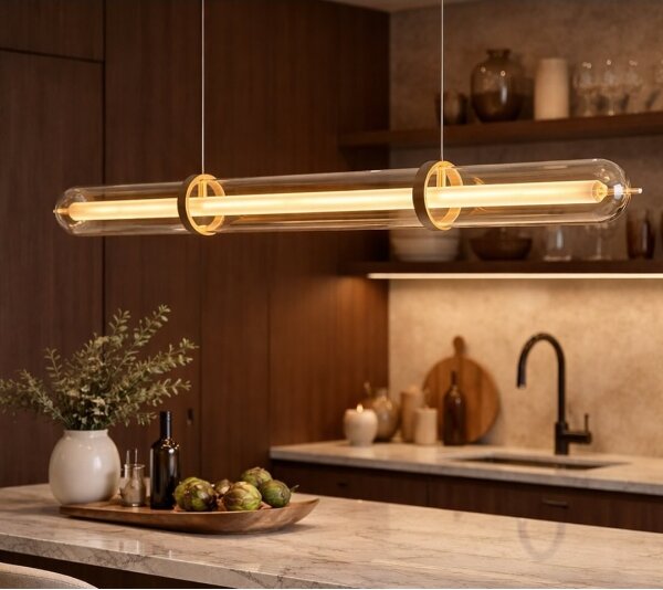LED luster na lanku ELIANA LED/34W/230V zlatý