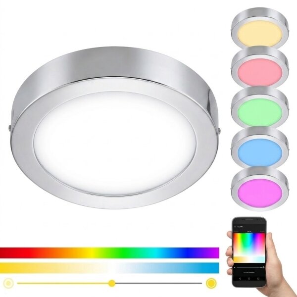Eglo 33667-LED RGBW Stmievateľné kúpeľňové svietidlo FUEVA-C 21W/230V pr. 30cm