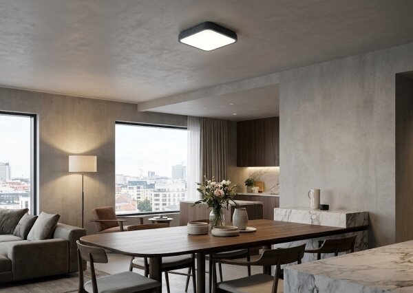Brilagi - LED Kúpeľňové stropné svietidlo ZENNA LED/18W/230V 28,5x28,5 cm IP44 antracit